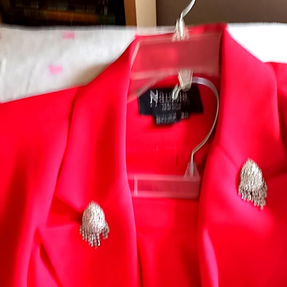 Red Natasha collection new York outfit
